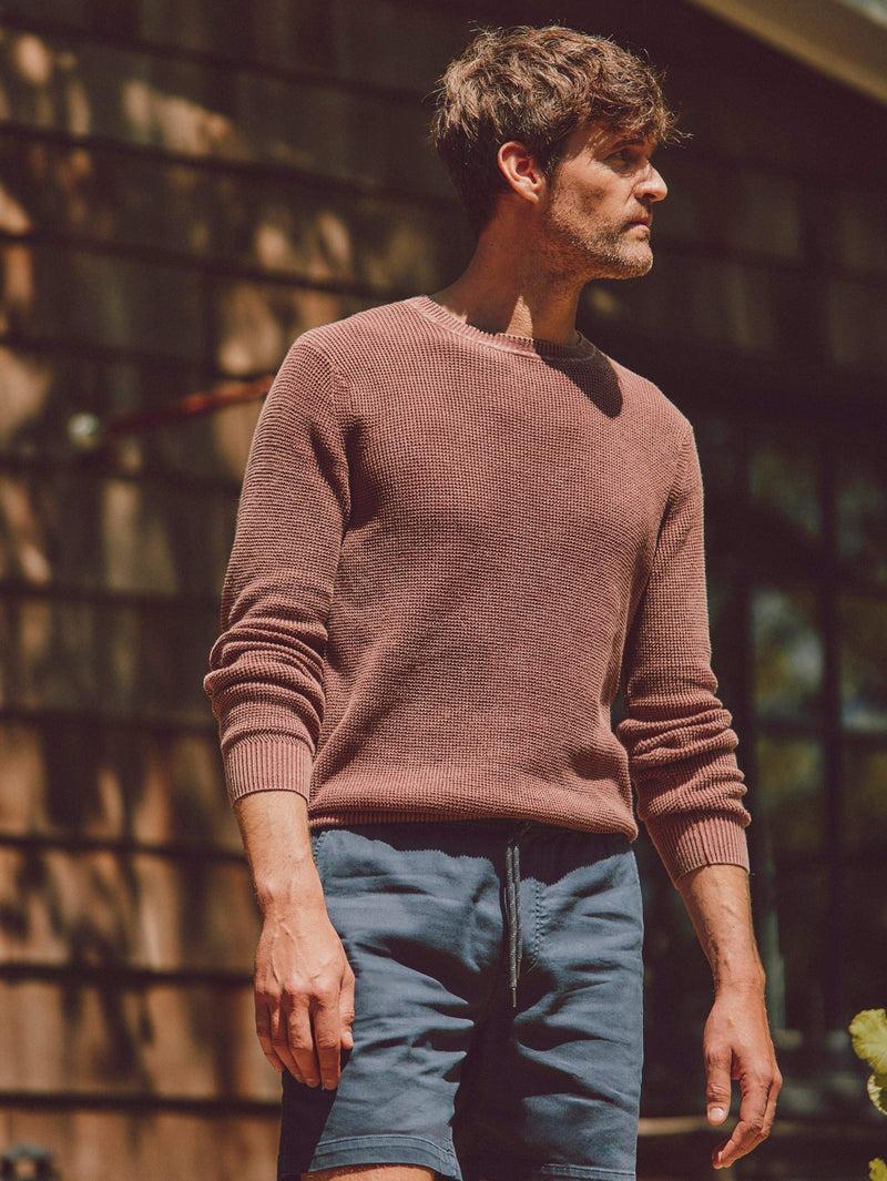 Sunwashed Crewneck Sweater (Tall) - Plum Wine Product Image