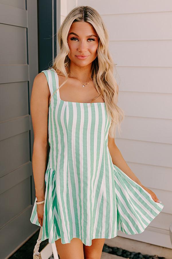 Coastal Town Charm Stripe Mini Dress Product Image