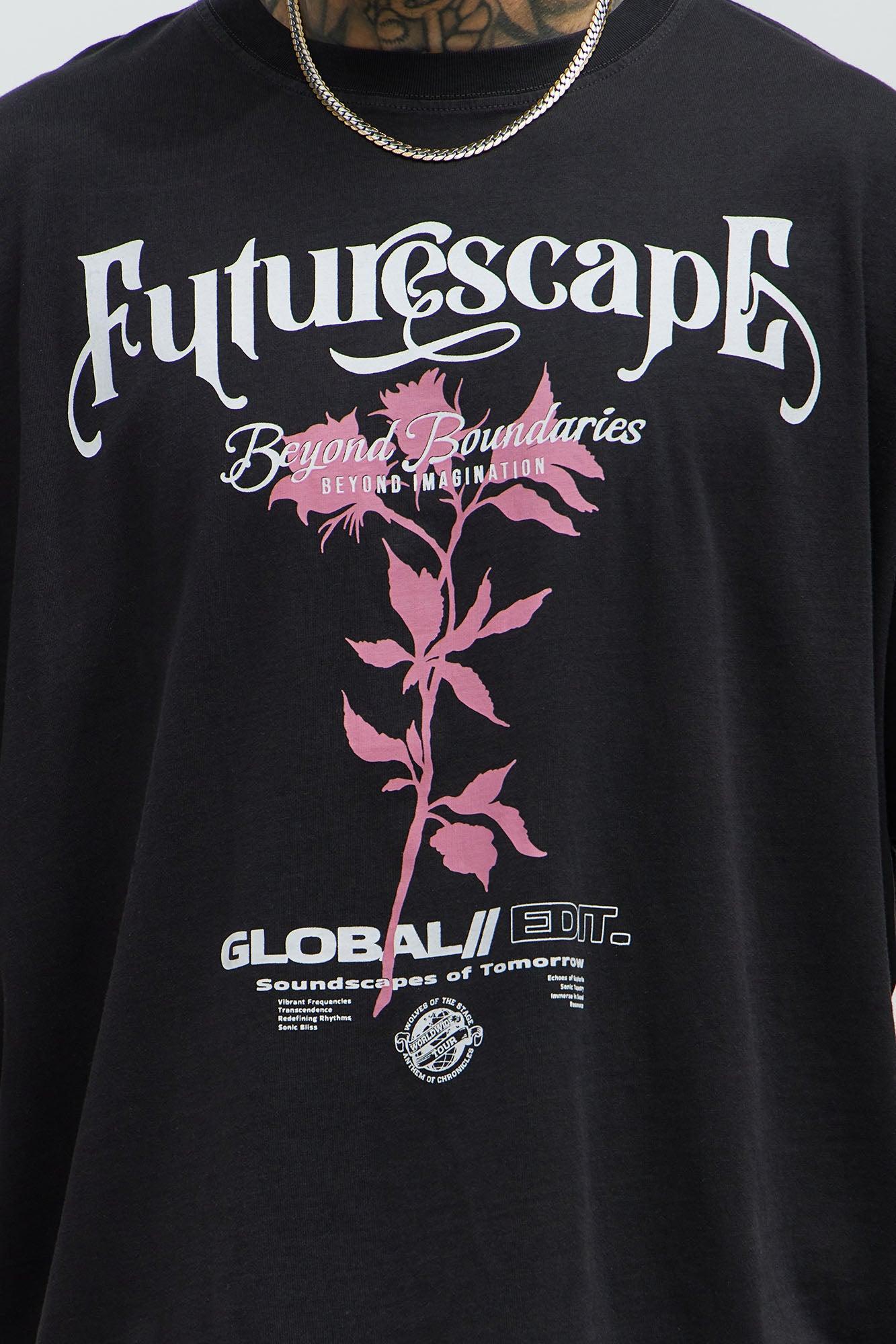 Futurescape Oversized Short Sleeve Tee - Black Product Image