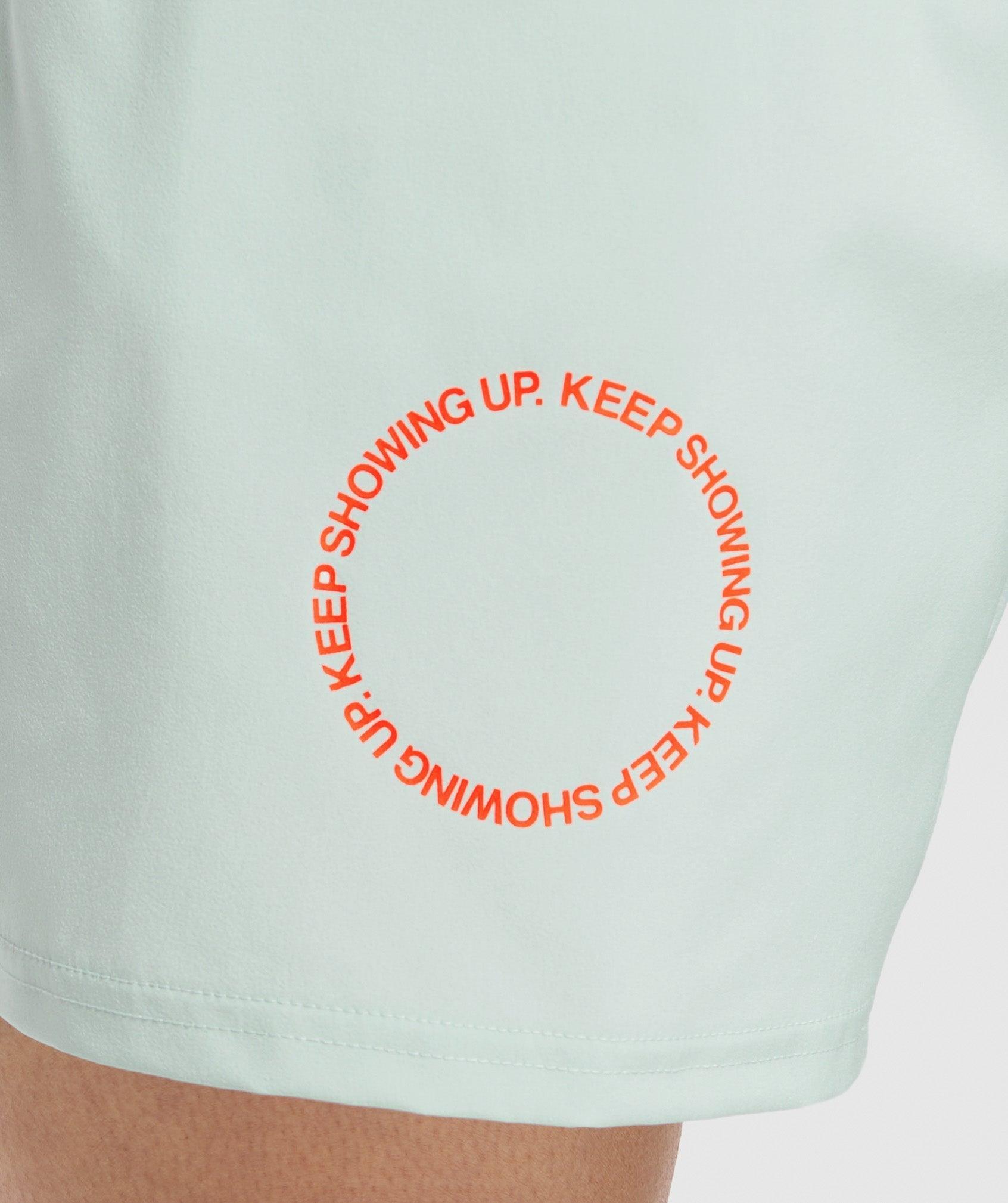 Gymshark Keep Showing Up 7" Shorts - Morning Blue Male Product Image