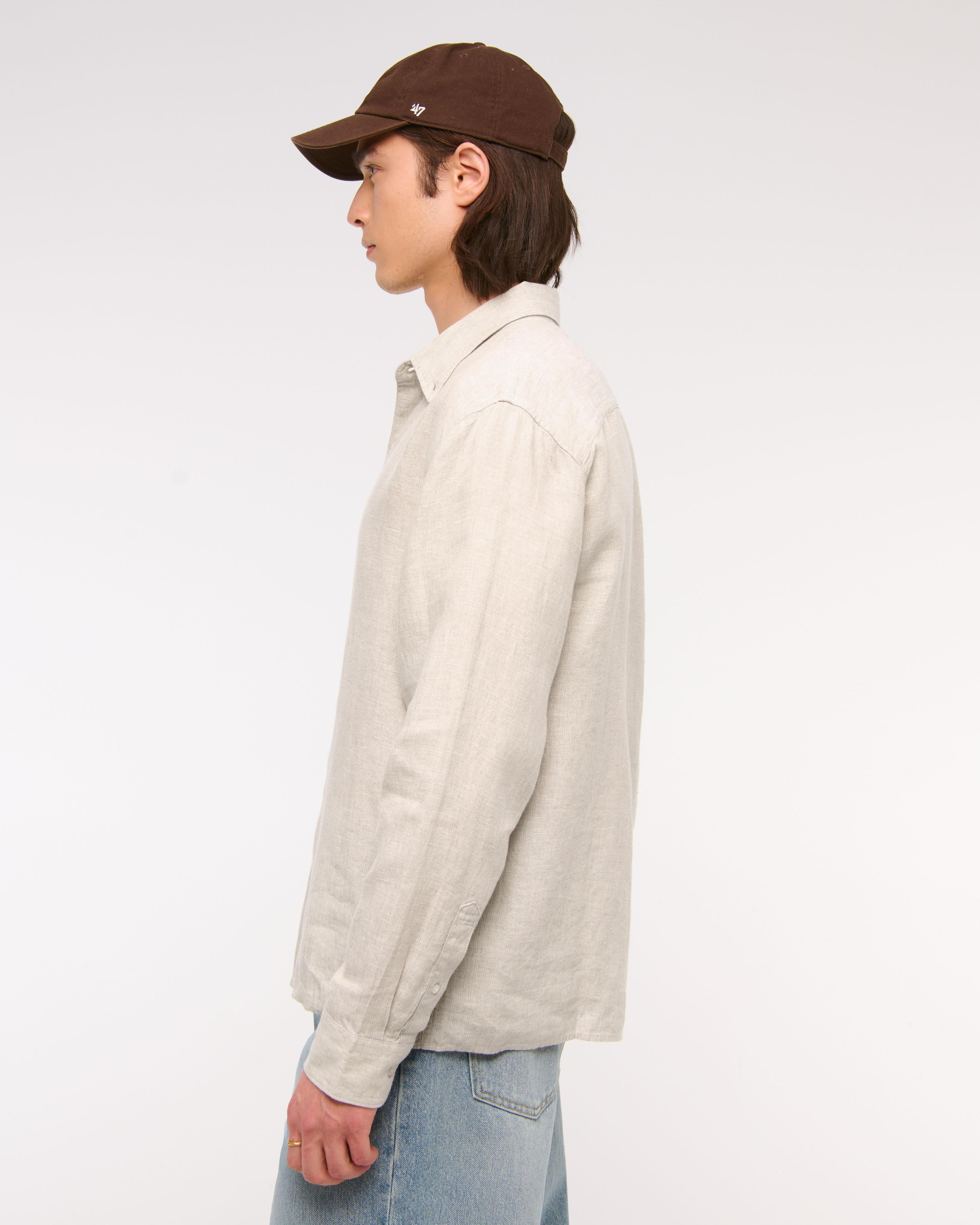 Linen Button-Up Shirt Product Image