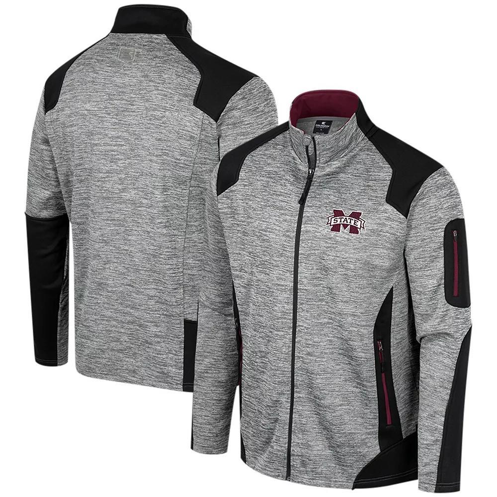Men's Colosseum Gray Michigan State Spartans Silberman Color Block Full-Zip Jacket, Size: Medium, Grey Product Image