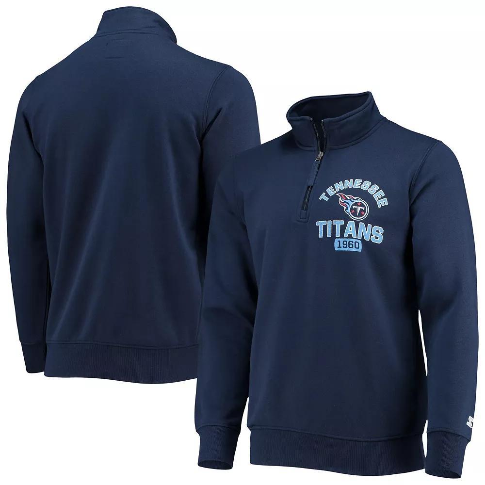 Men's Starter Navy Tennessee Titans Heisman Quarter-Zip Jacket,  Product Image