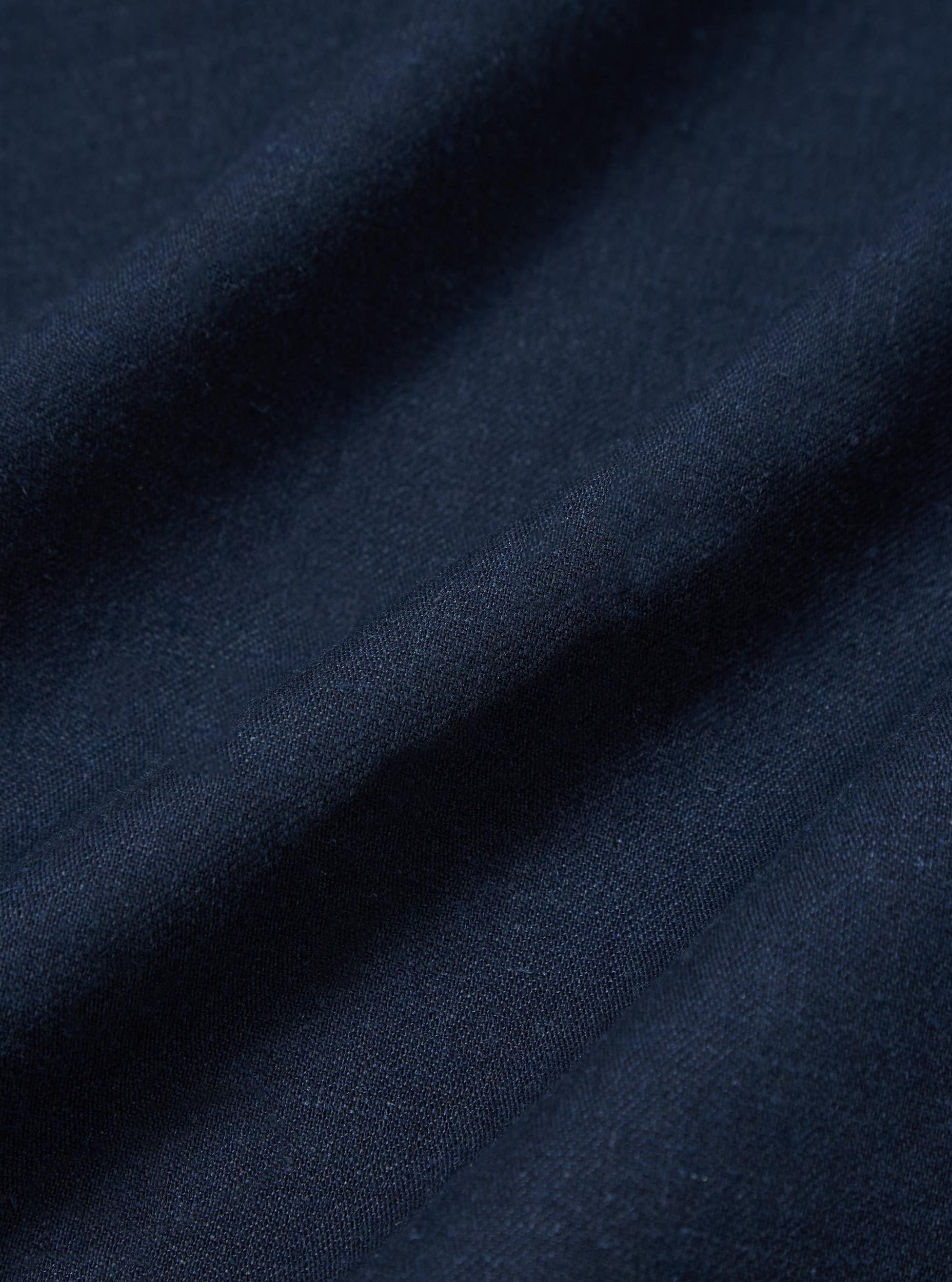Navy Lord Cotton Linen Three Button Jacket Product Image