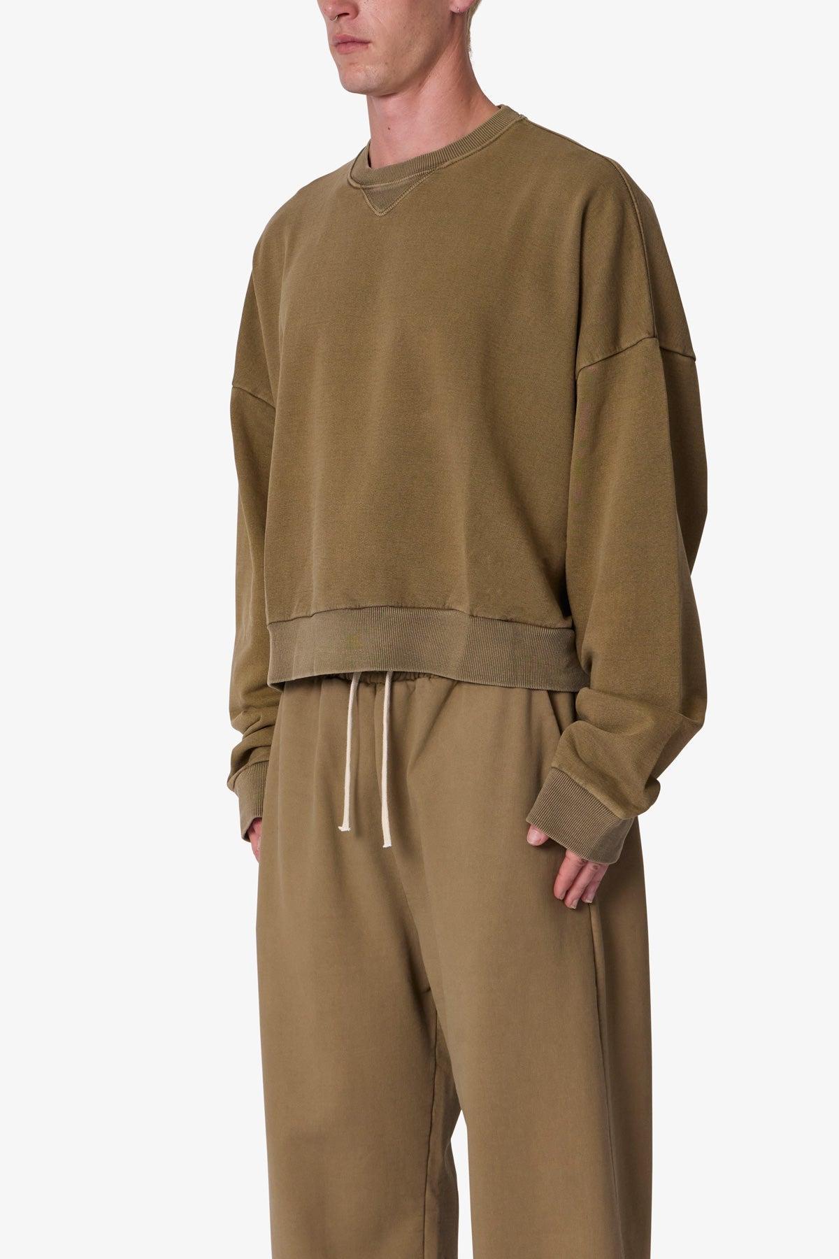 Cropped Crewneck - Washed Earth Product Image