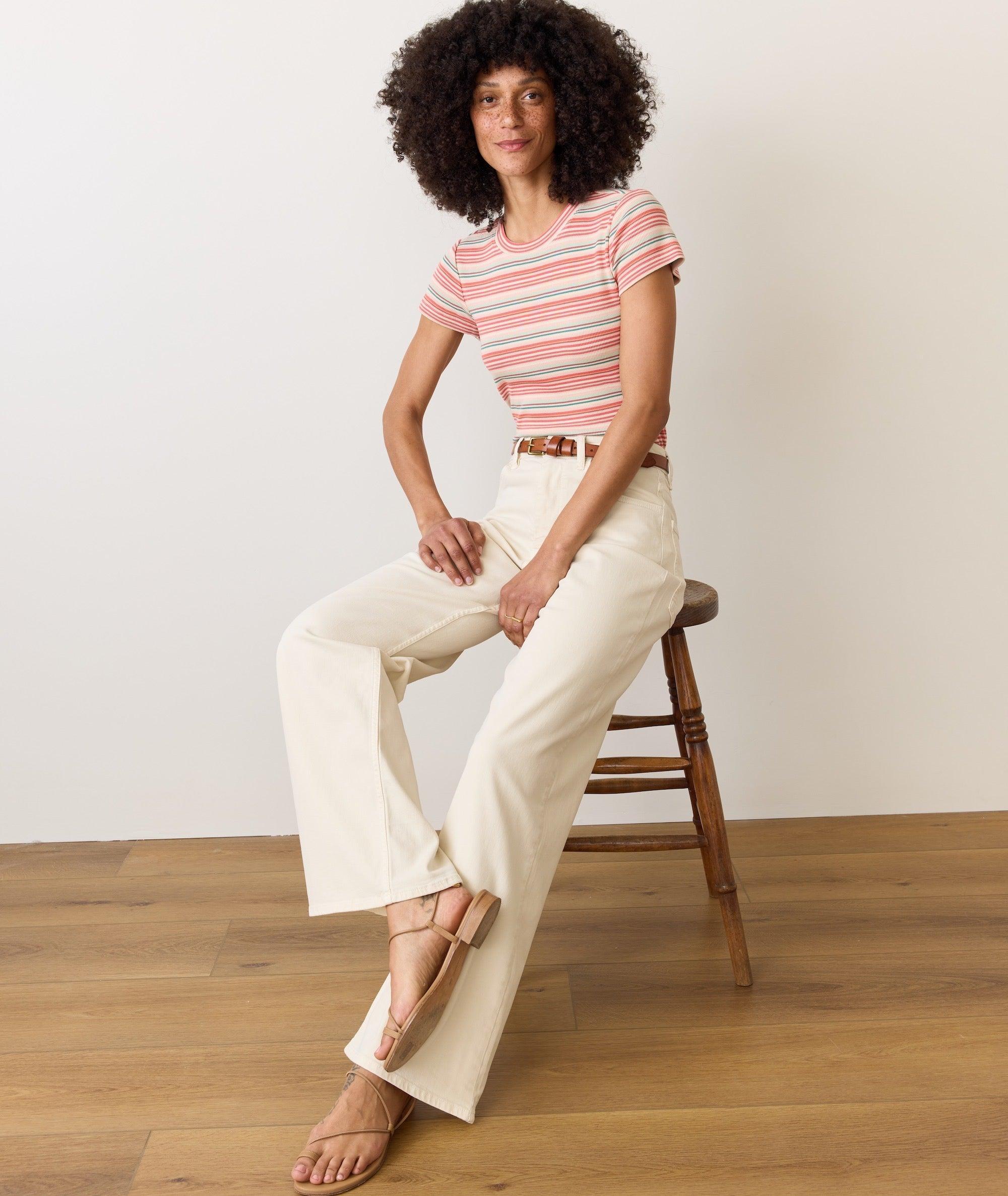 Lexi Rib Sun-In Crew Tee Product Image