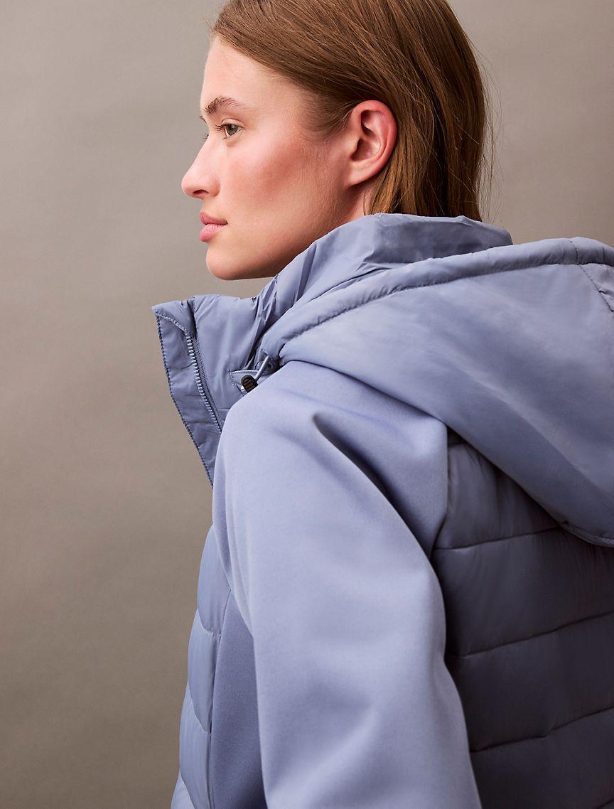 Mixed Media Puffer Jacket Product Image