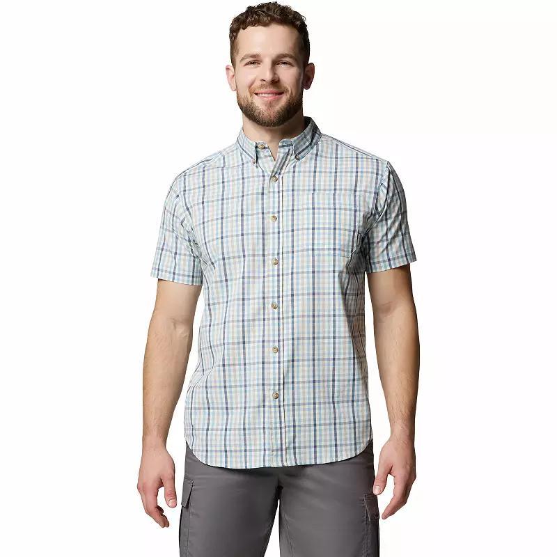 Men's Columbia Rapid Rivers II Plaid Button-Down Shirt, Size: XXL, Ripple Blue Gingham Product Image