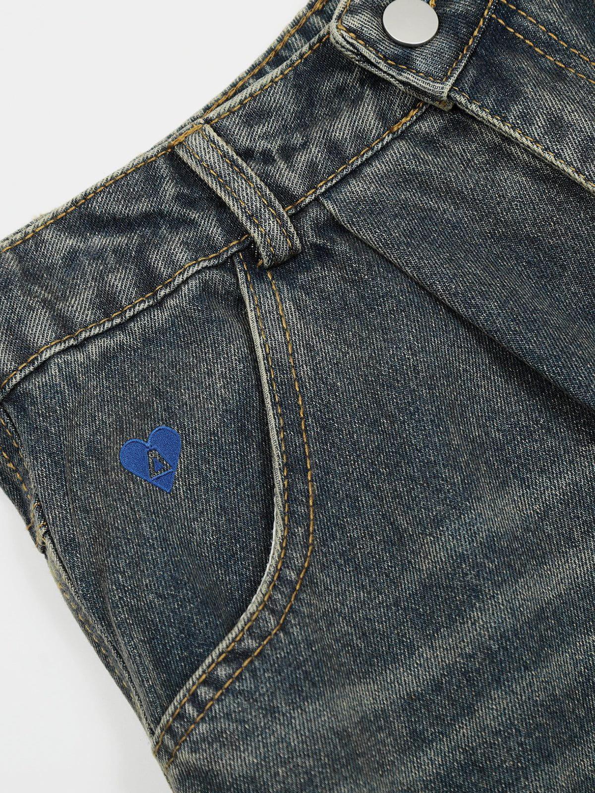 Aelfric Eden Distressed Wrinkle Longline Jorts Product Image