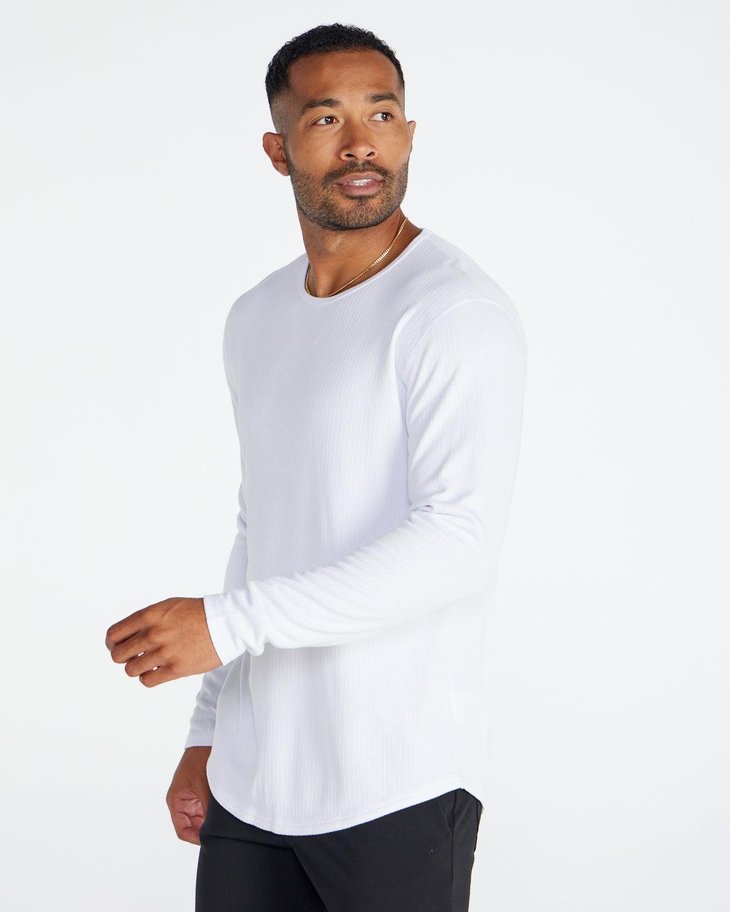 Ribbed Long Sleeve Drop-Cut Product Image