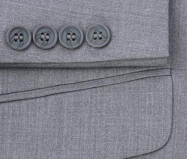 Vanderbilt Collection  - Classic 2 Piece Suit 2 Buttons Regular Fit In Light Gray Product Image