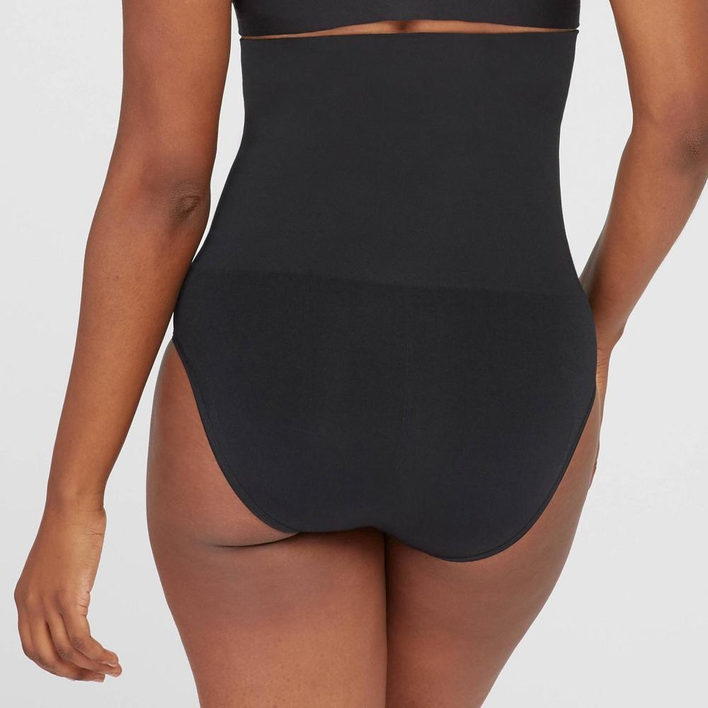 ASSETS by SPANX Womens Remarkable Results High-Waist Control Briefs - Black XL Product Image