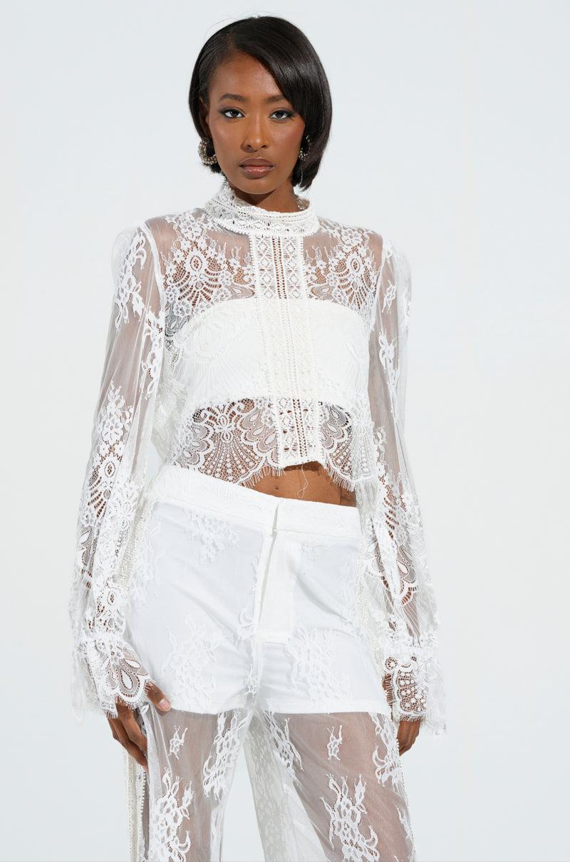 MISS ME YET LACE BLOUSE Product Image