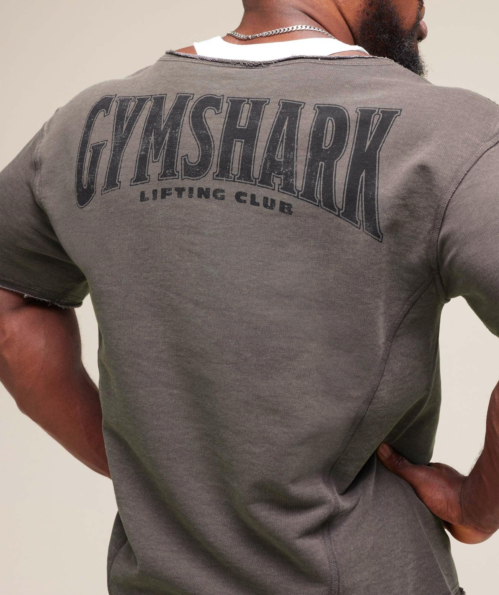 Gymshark Heritage Washed Rag Top - Onyx Grey Male Product Image