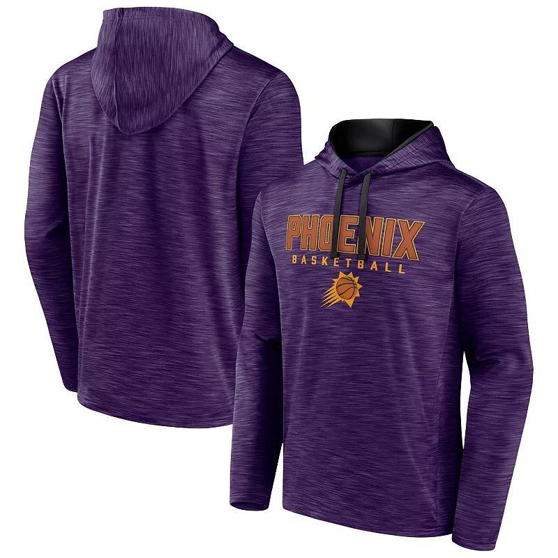 Men's Fanatics Branded Heather Purple Phoenix Suns Fast Break Pullover Hoodie, Size: Small, Phx Purple Product Image