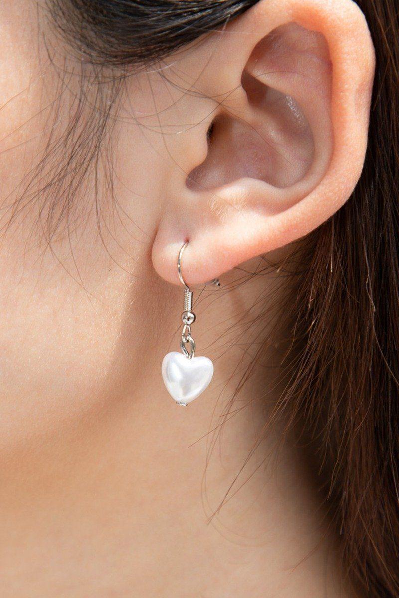 Pearl Heart Earrings Product Image