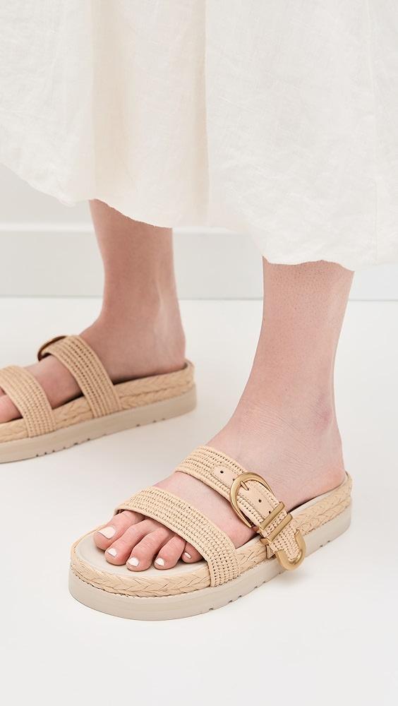 SIMKHAI Aida Raffia Buckle Sandals | Shopbop Product Image