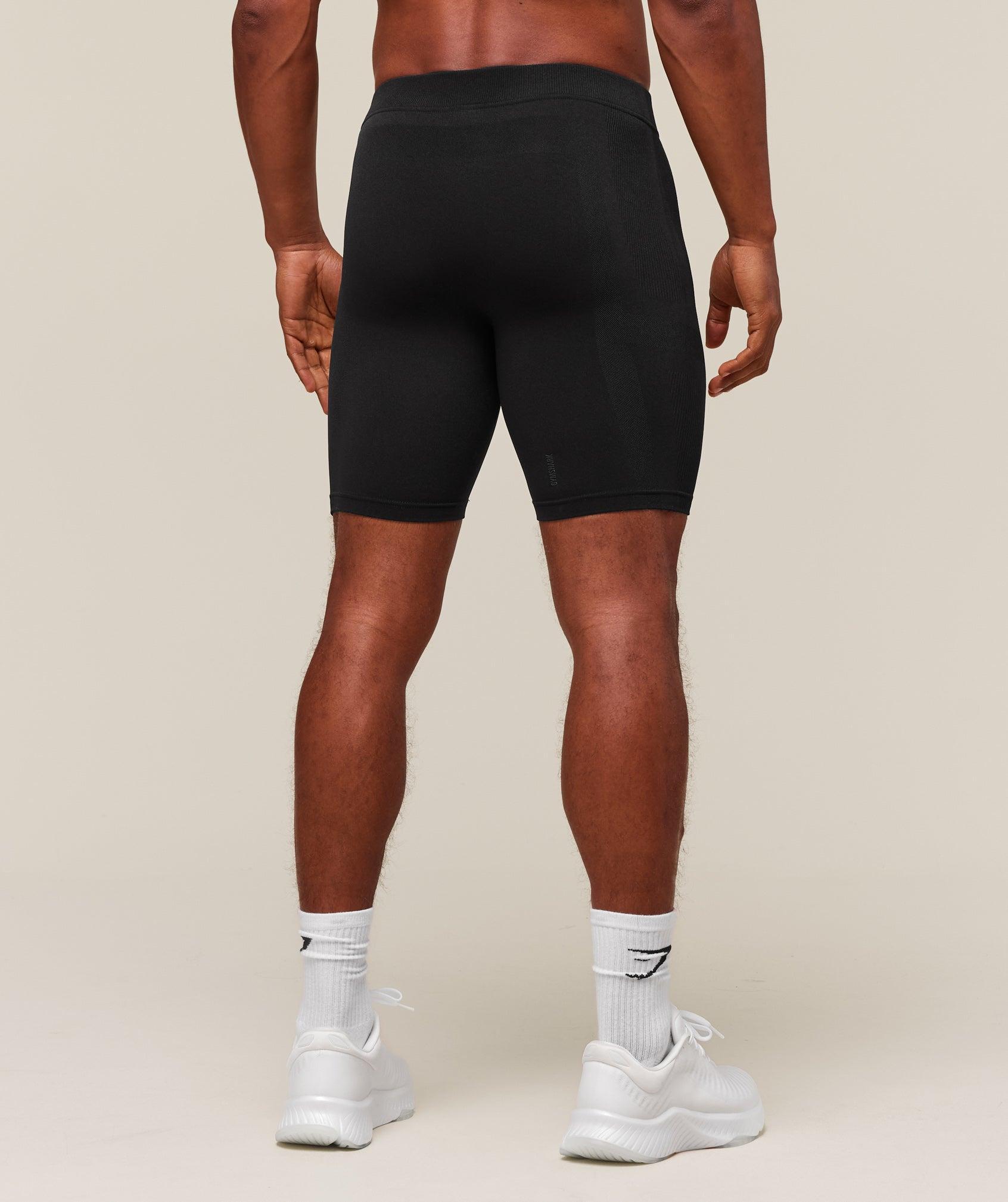 Gymshark everywear Warp Knit Half Tight - Black Male Product Image