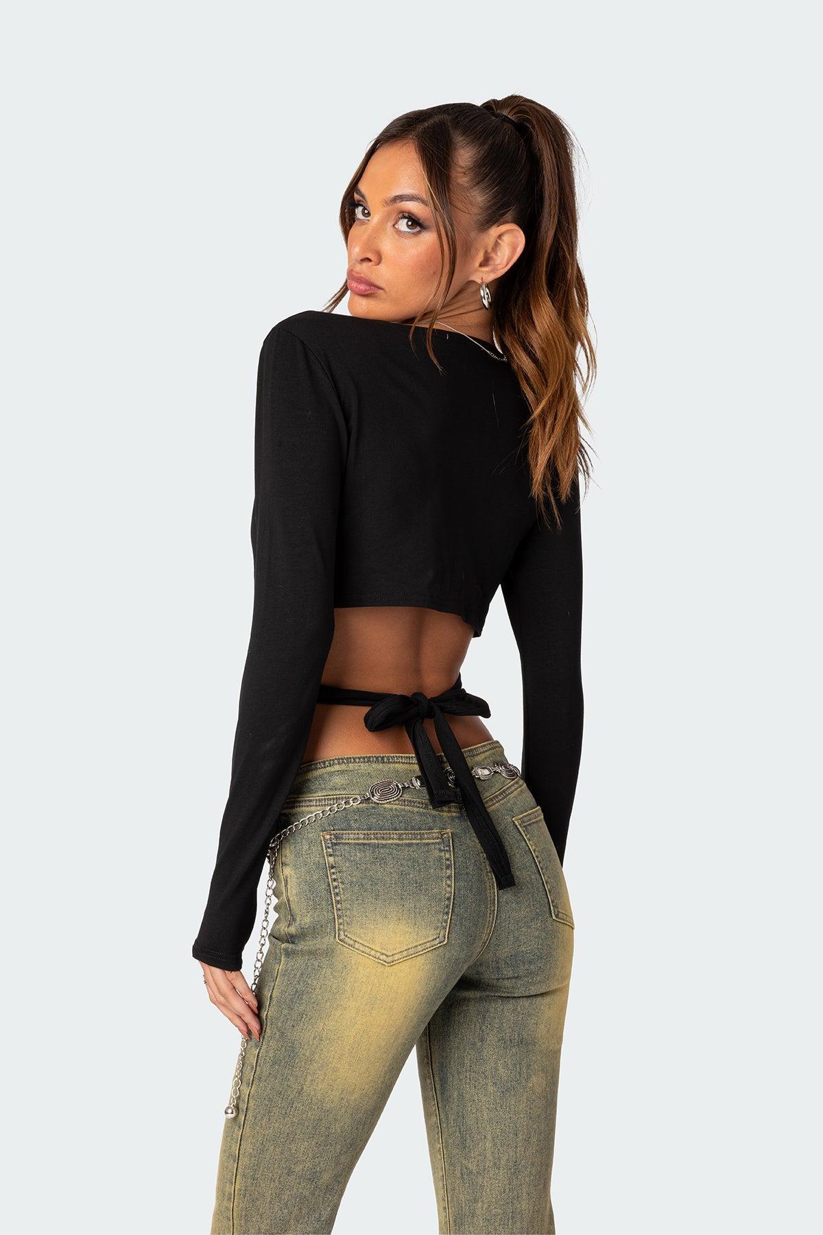 Layla Wrap Crop Top Product Image