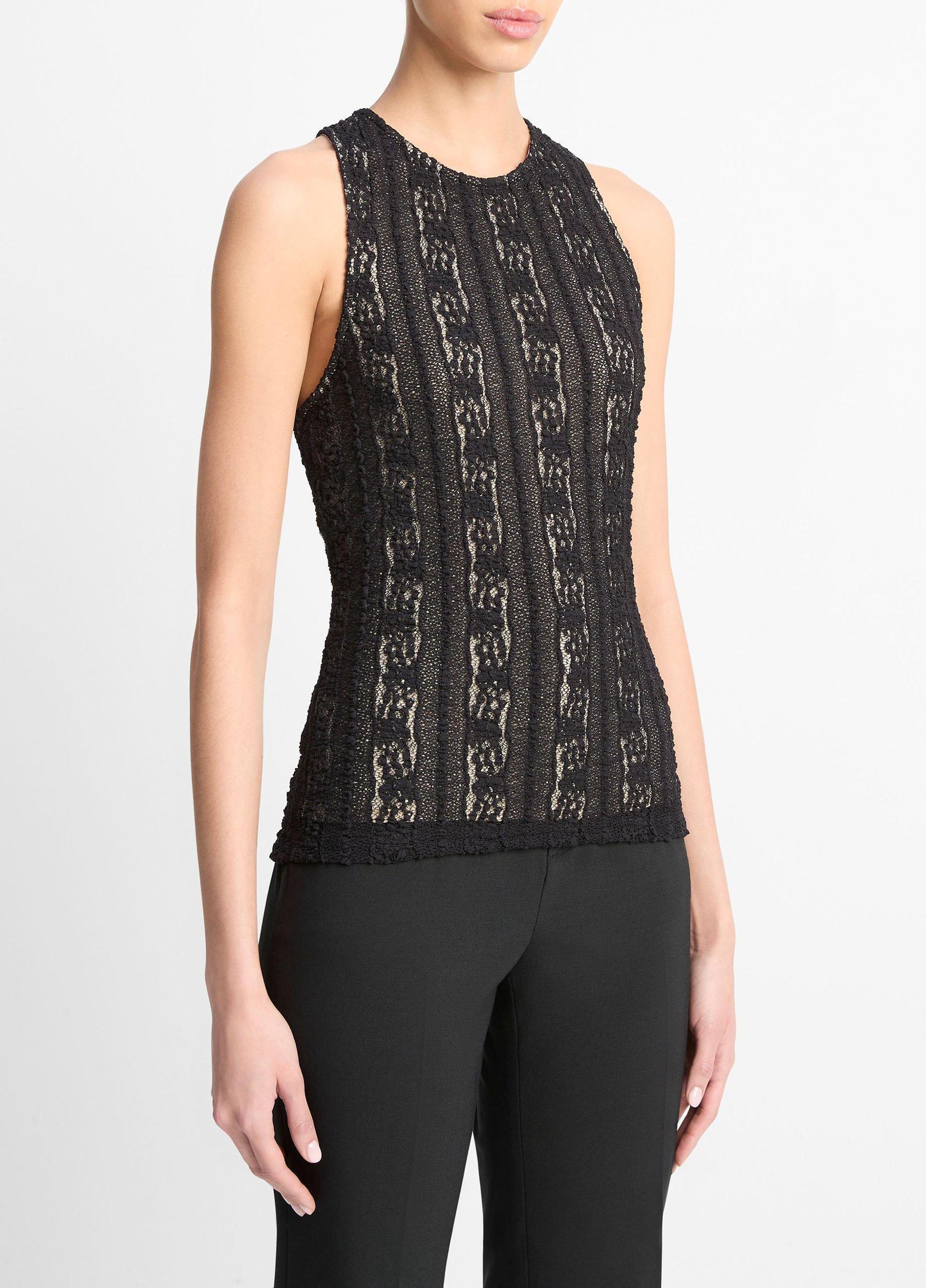 Smocked Lace Shell Product Image