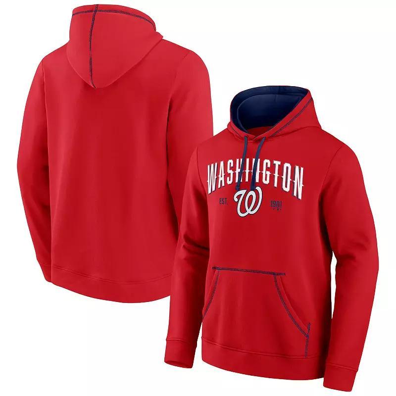 Men's Fanatics Branded Red/Navy Washington Nationals Ultimate Champion Logo Pullover Hoodie, Size: XL Product Image