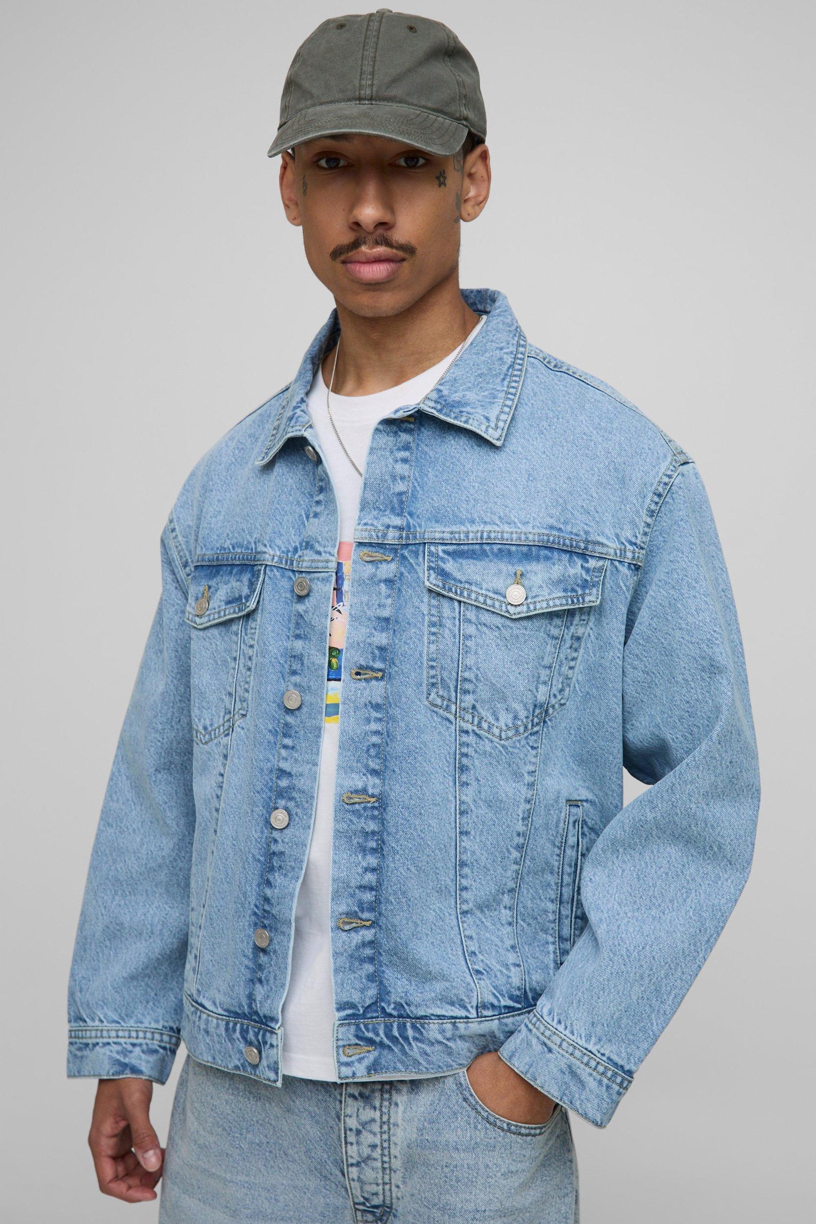 Regular Denim Jacket | boohooMAN USA Product Image