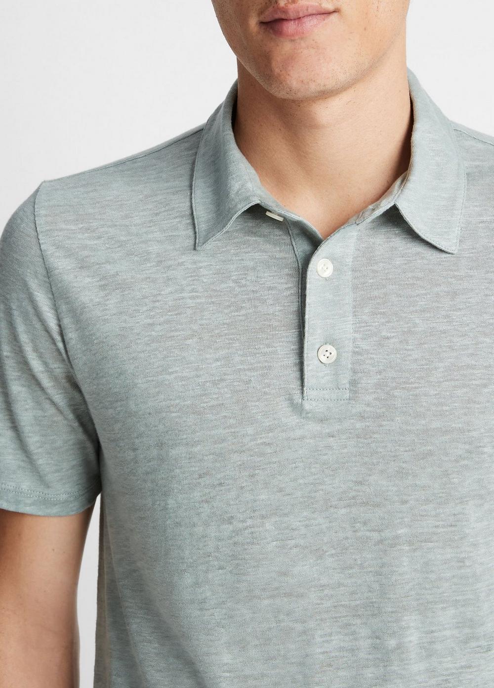 Linen Polo Shirt Product Image