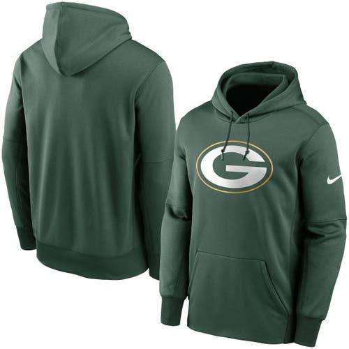 Mens Big and Tall Green Green Bay Packers Fan Gear Primary Logo Therma Performance Pullover Hoodie Product Image