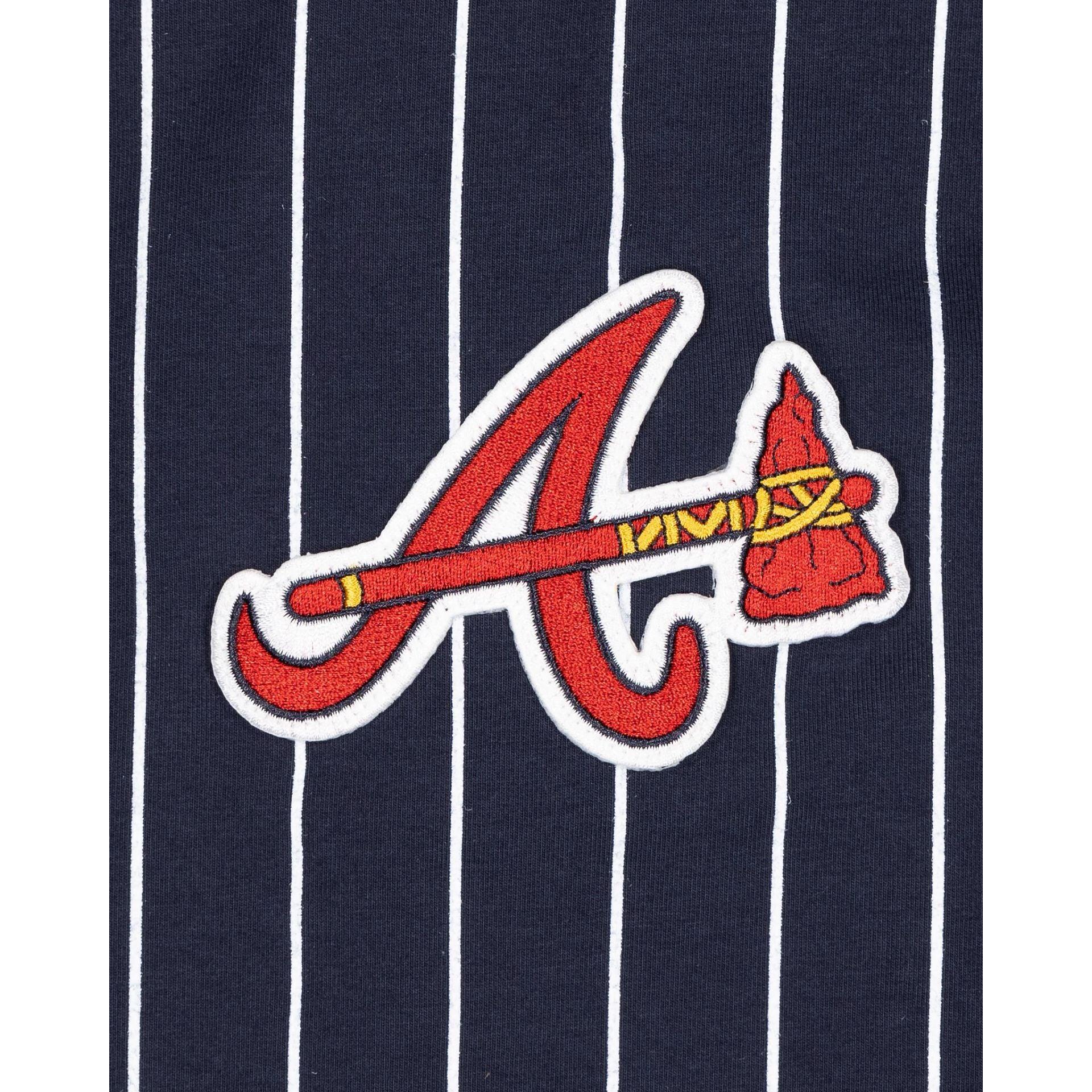 Atlanta Braves Logo Select Pinstripe Hoodie Male Product Image