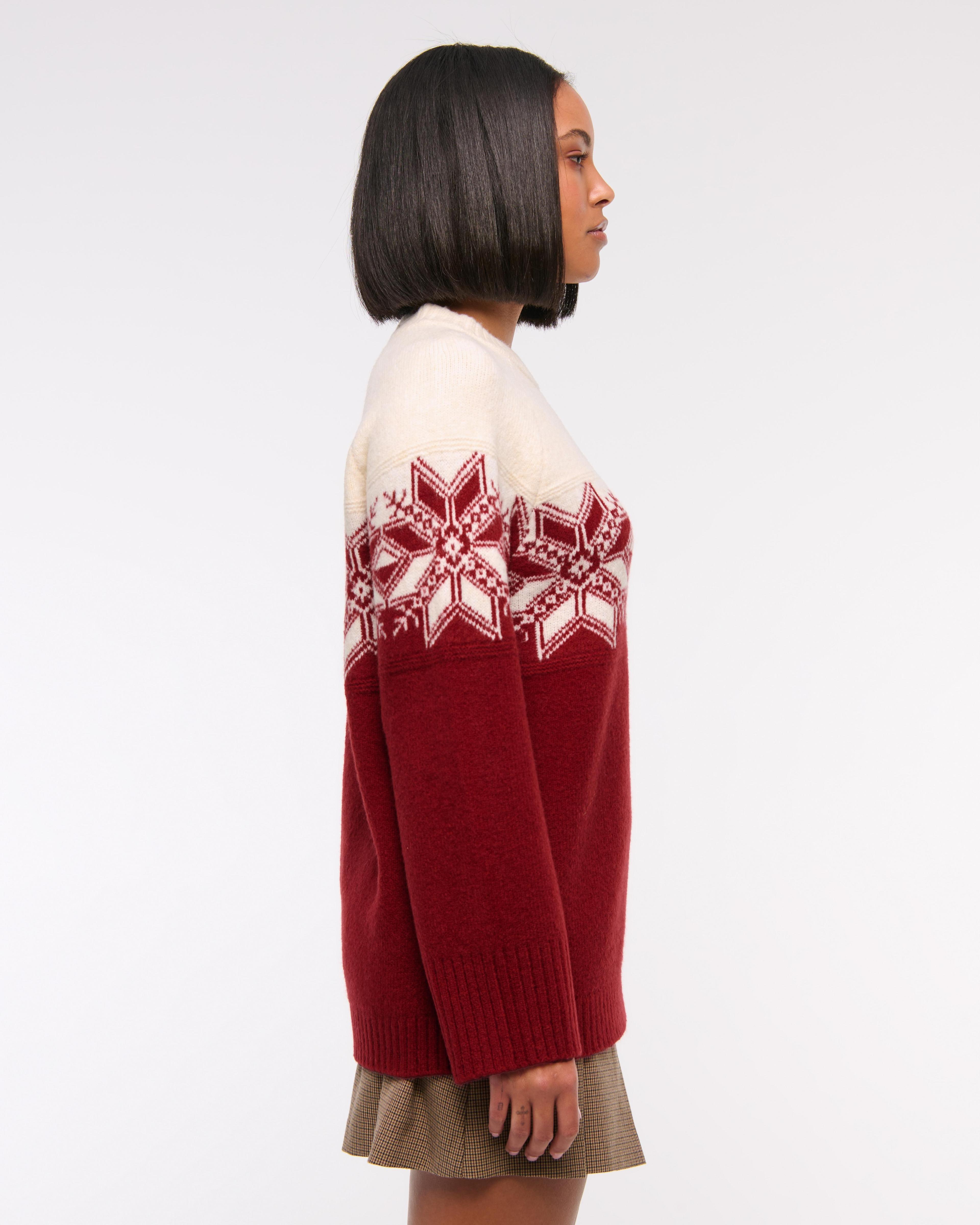 Relaxed Lounge Cable-Knit Crew Sweater Product Image