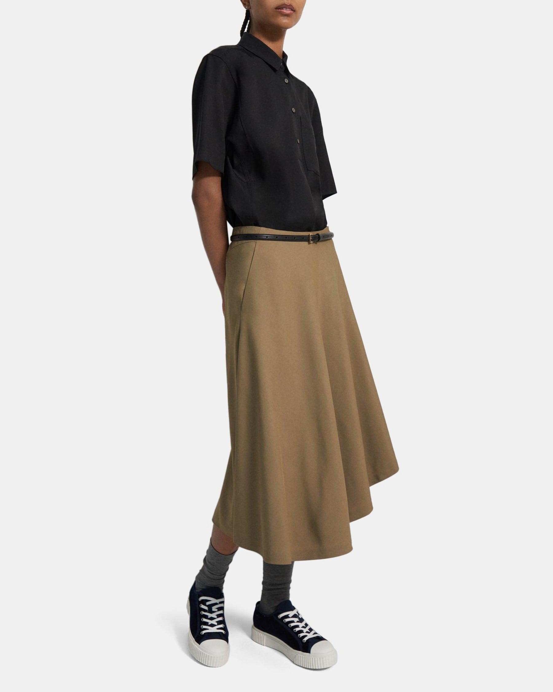 Asymmetrical Wool-Viscose Skirt Product Image