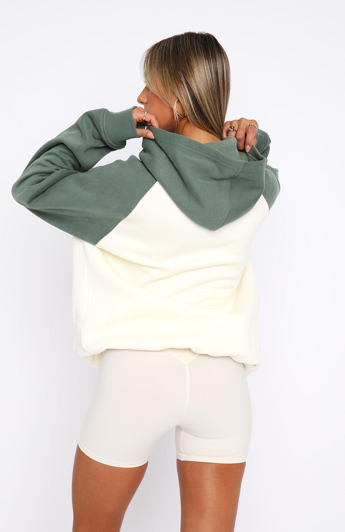 Caught Up On It Oversized Hoodie Cream Product Image