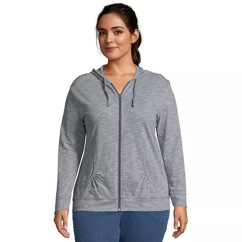 Plus Size Just My Size® Slubbed Hoodie, Women's, Size: 5XL, Dada Gray Product Image