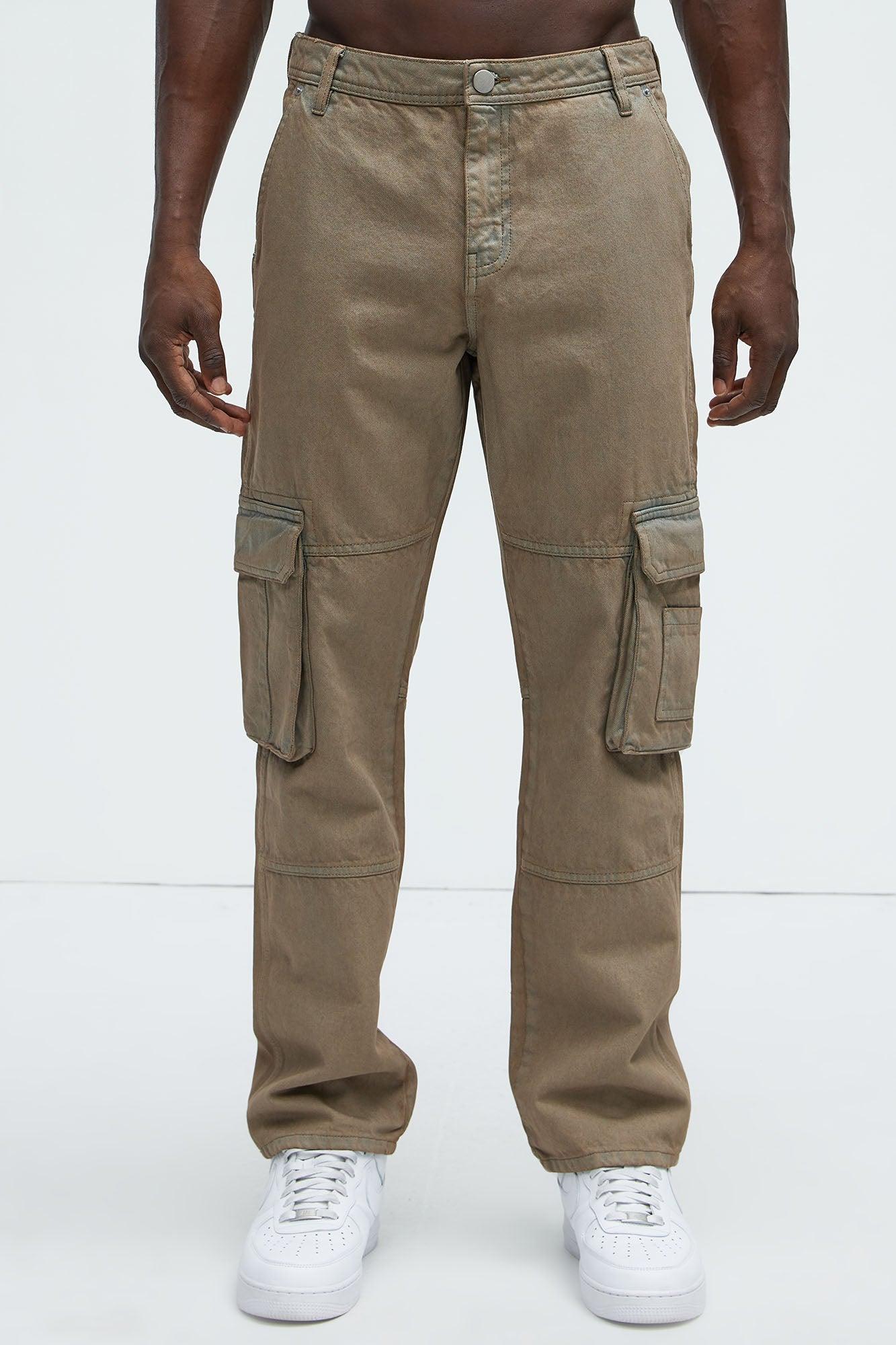 Mark Straight Cargo Jeans- GreyMineralWash Product Image