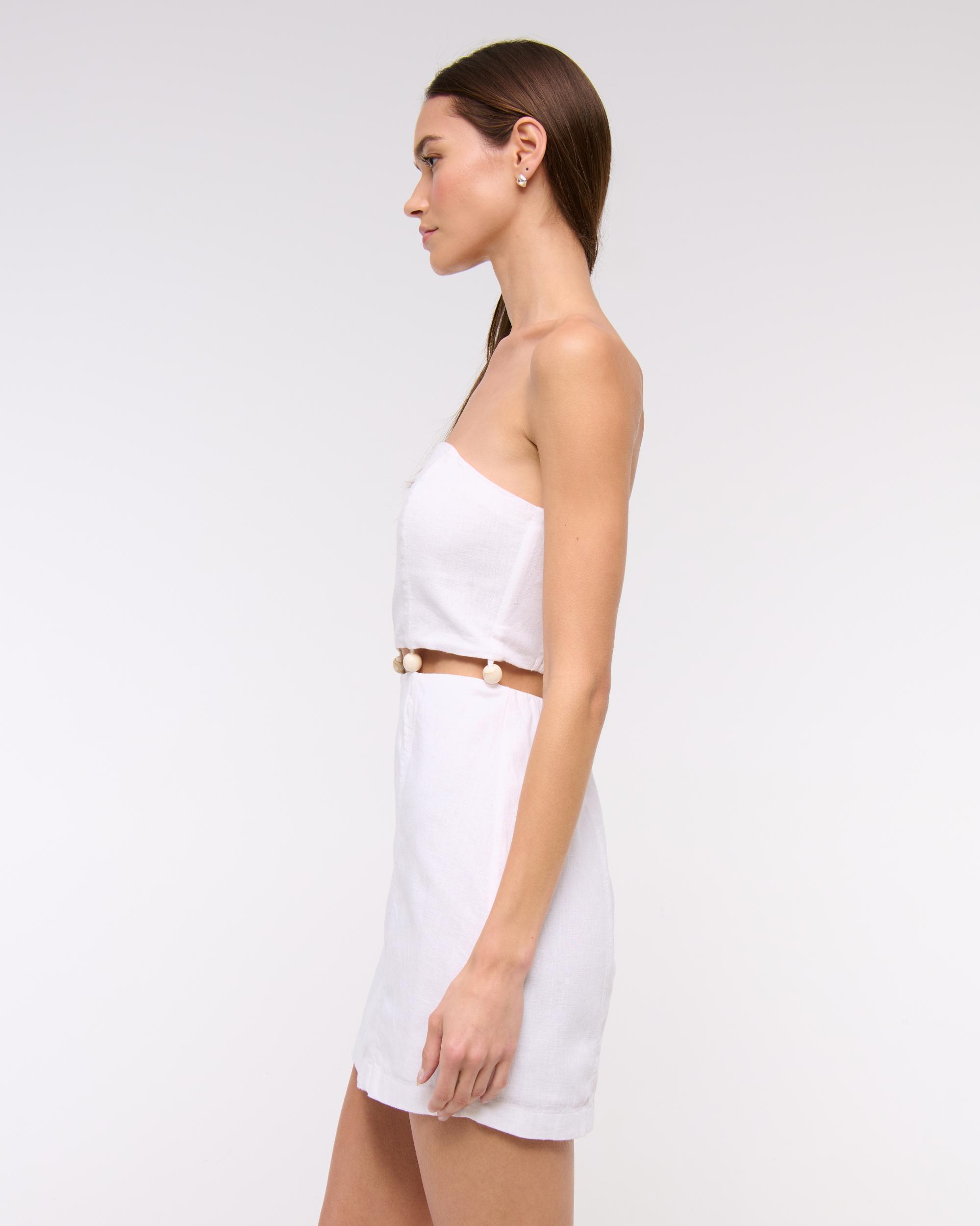 Beaded Strapless Mini Dress Product Image