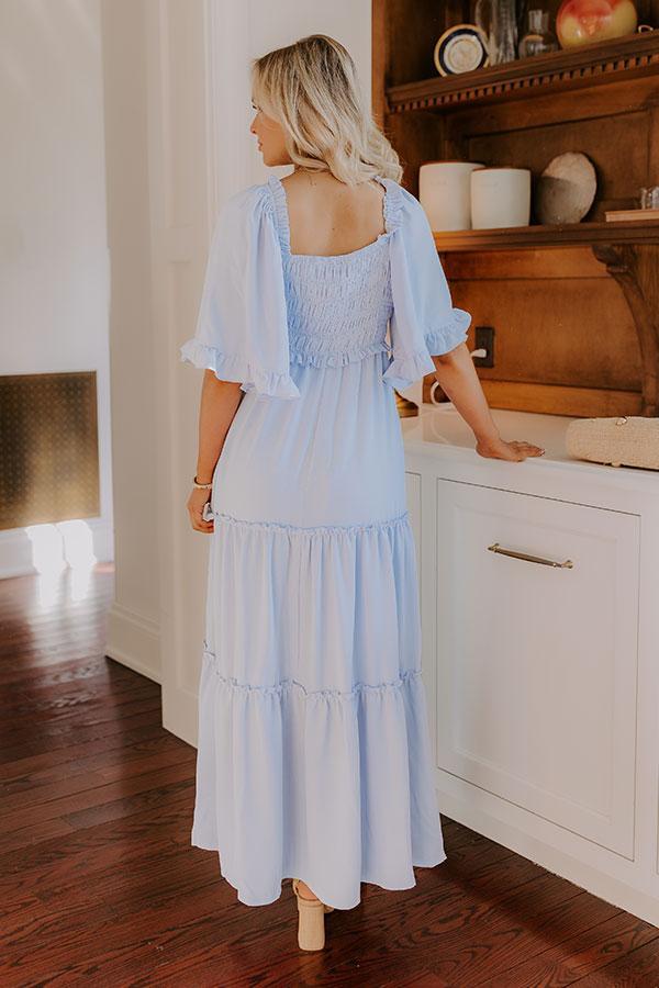 Charming Glance Tiered Maxi Dress in Sky Blue Product Image