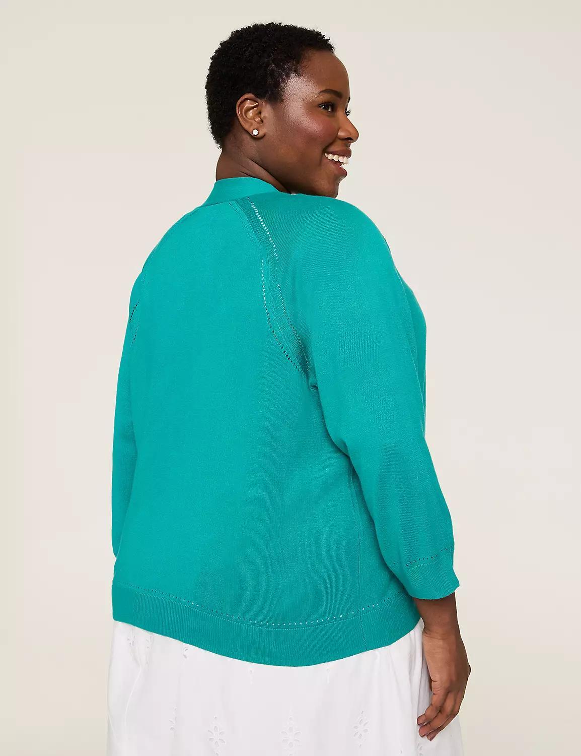 3/4-Sleeve Open-Front Shrug Product Image