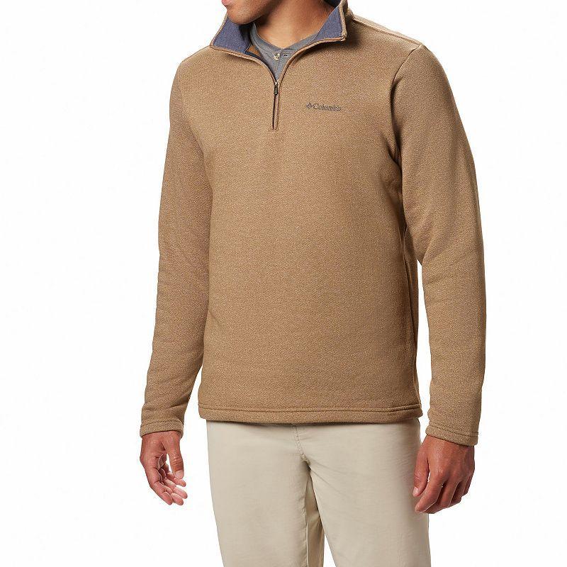 Big & Tall Columbia Great Hart Mountain Half-Zip Pullover, Mens Delta Grey Product Image