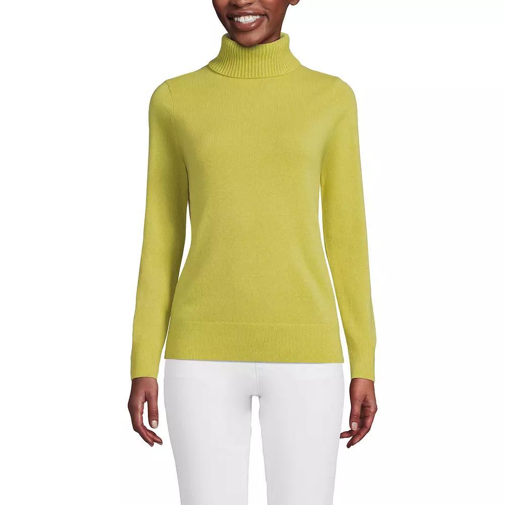 Women's Lands' End Turtleneck Cashmere Sweater,  Product Image