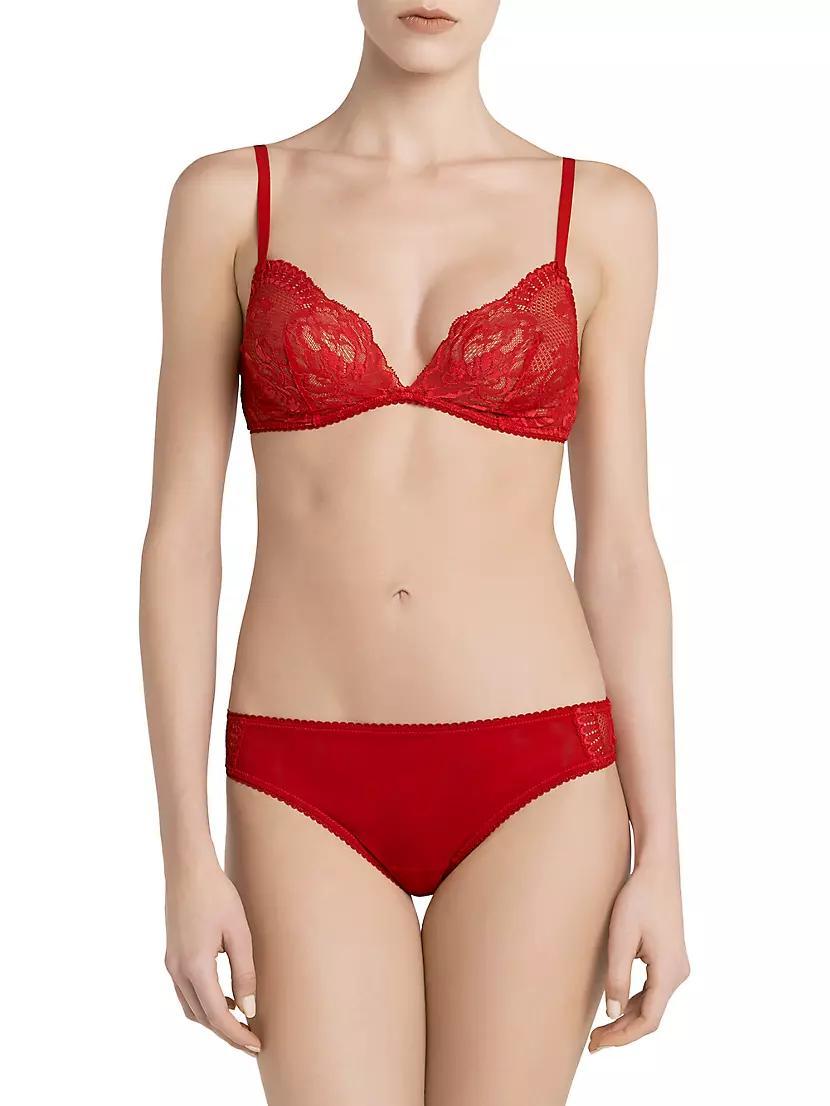 Brigitta Floral Lace Triangle Bra Product Image