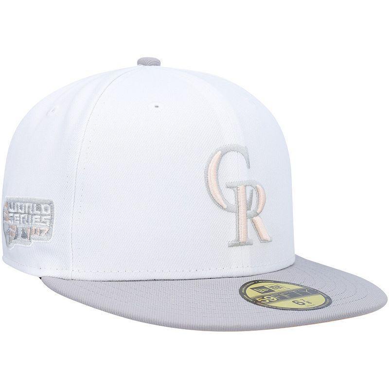 Mens New Era /Gray Colorado Rockies 2007 World Series Side Patch Undervisor 59FIFTY Fitted Hat Product Image