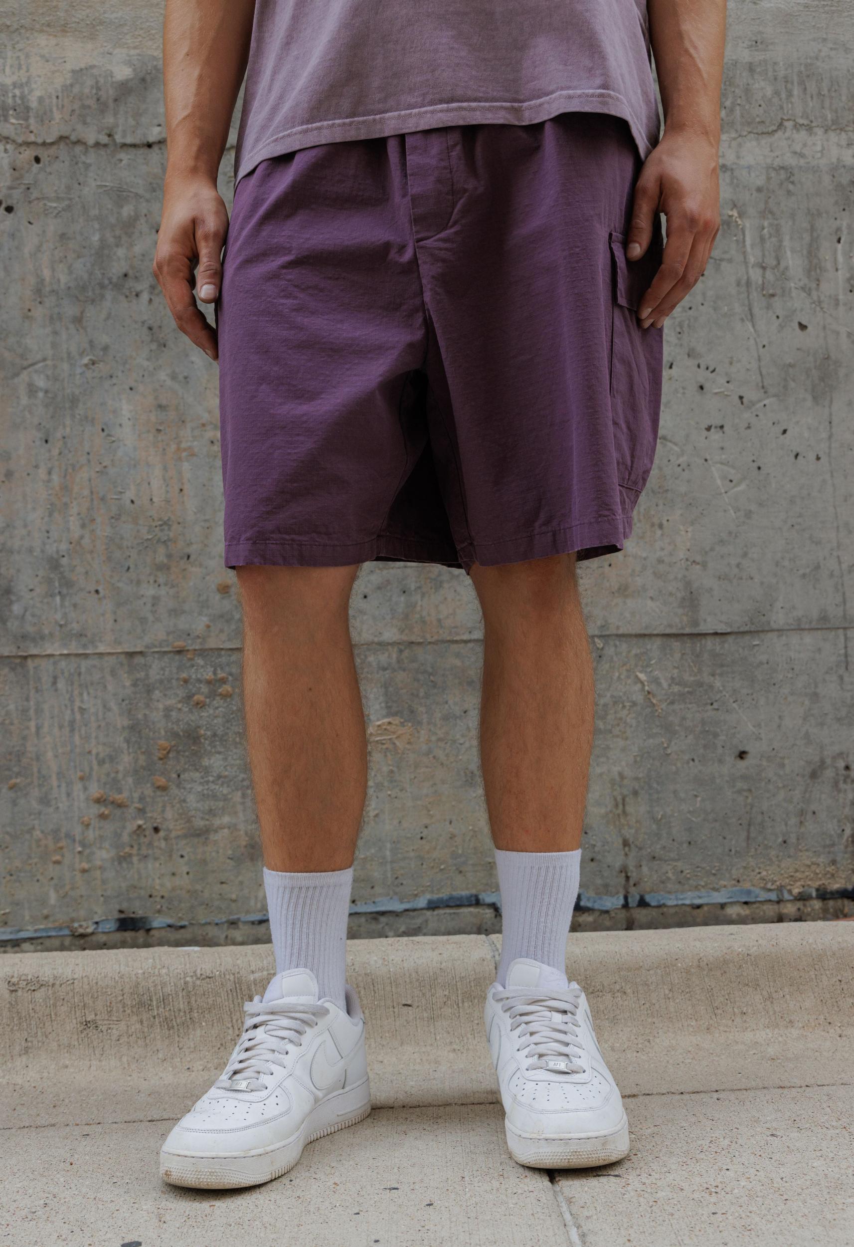 Cargo Shorts in Plum Product Image