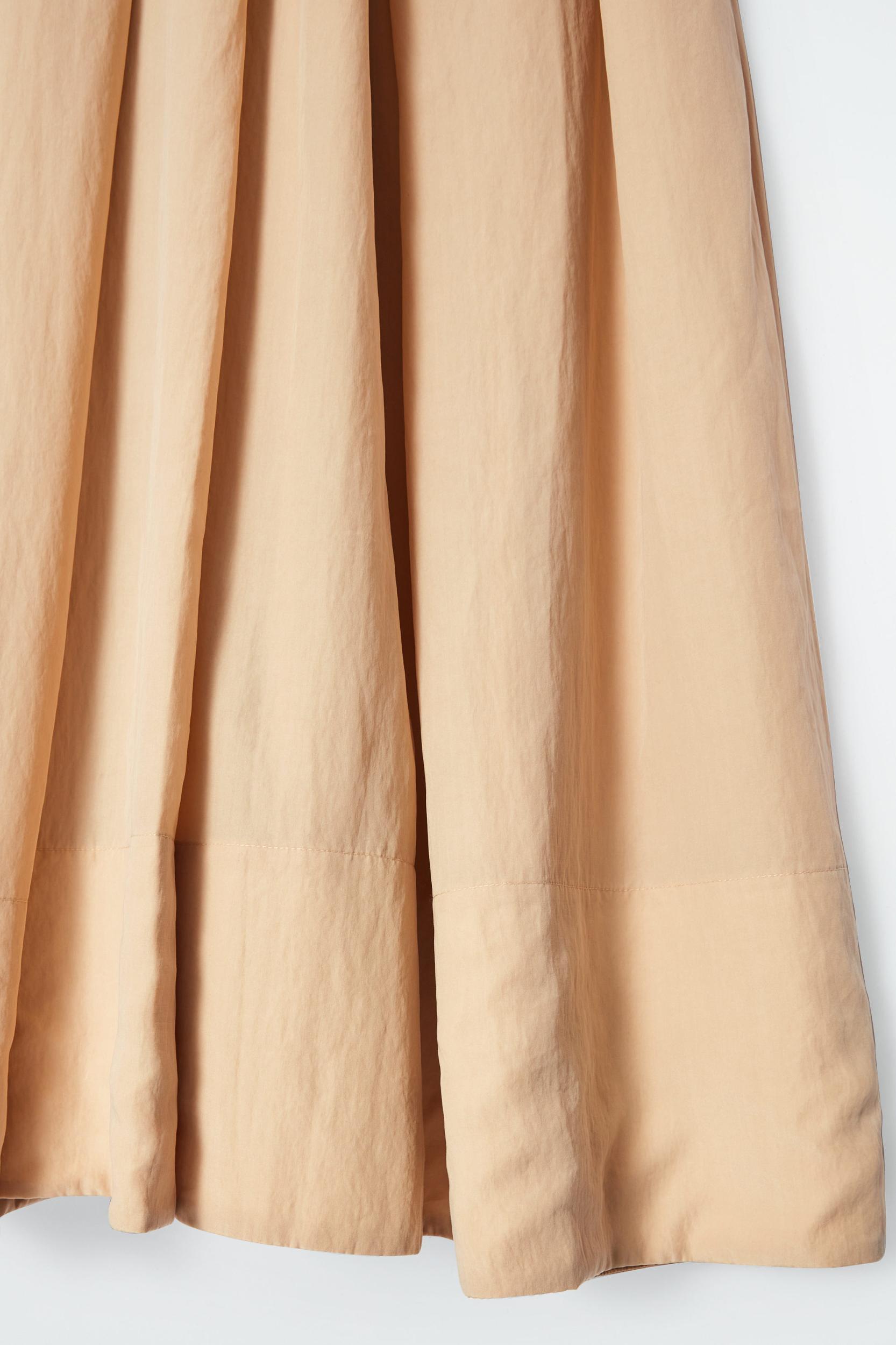 PLEATED A-LINE MIDI SKIRT Product Image