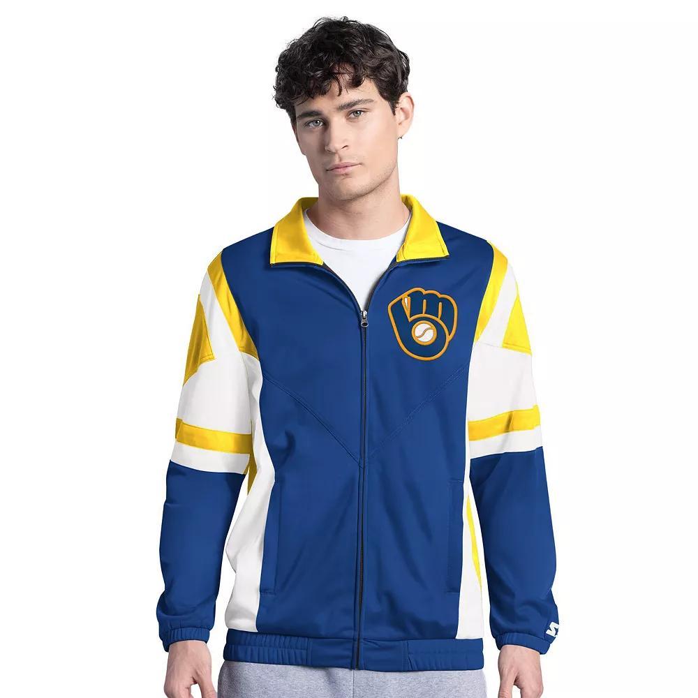 Men's Starter Blue Denver Broncos Contender Vintage Logo Full-Zip Track Jacket,  Product Image