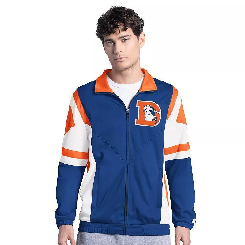 Men's Starter Blue Denver Broncos Contender Vintage Logo Full-Zip Track Jacket,  Product Image