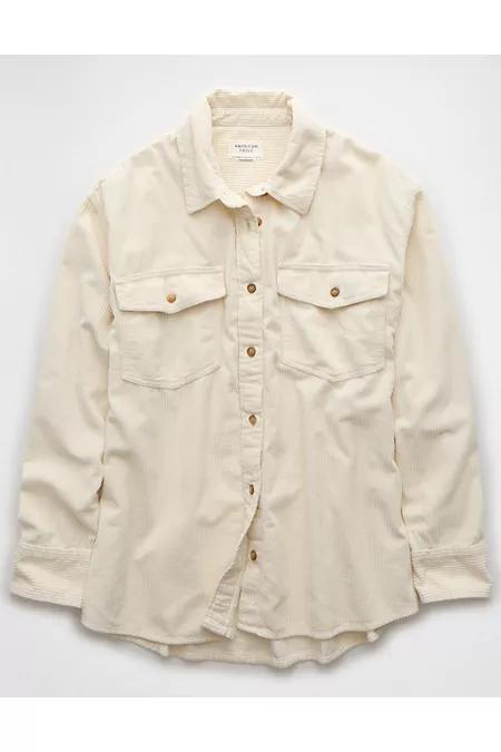 AE Oversized Corduroy Shacket Womens Product Image