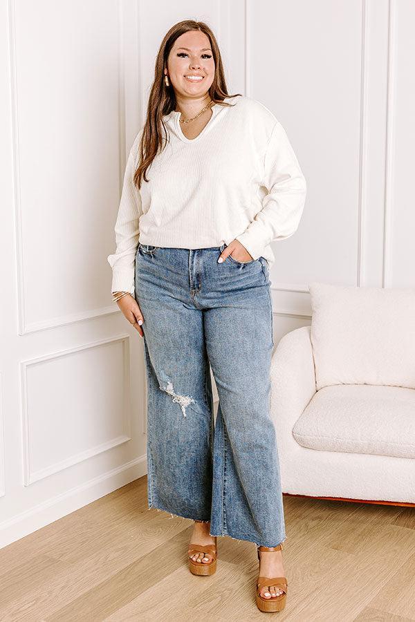 The Adeline High Waist Wide Leg Jean Curves Product Image