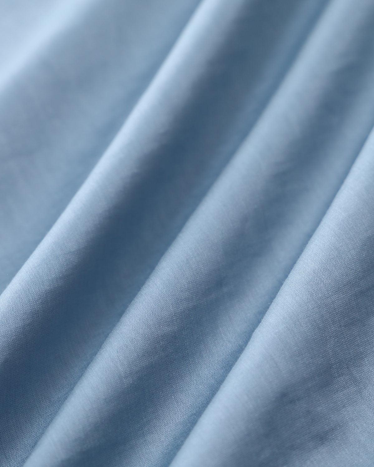 Blue Deep V Neck Short Sleeve Blouse Product Image