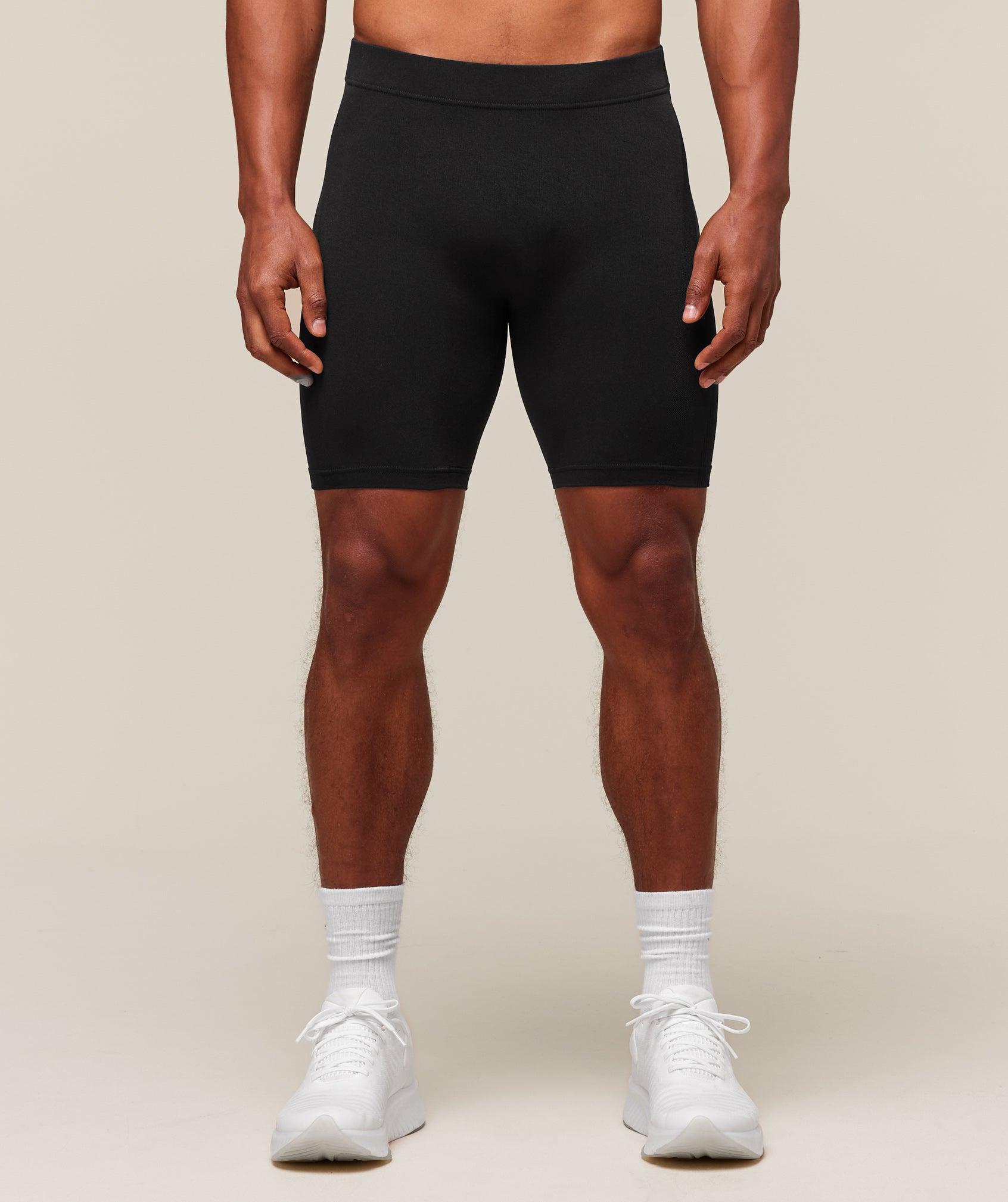Gymshark everywear Warp Knit Half Tight - Black Male Product Image