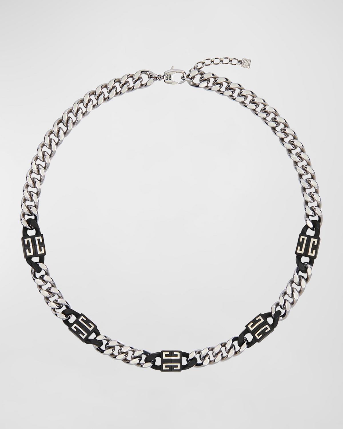 Mens 4G Short Necklace In Metal Product Image